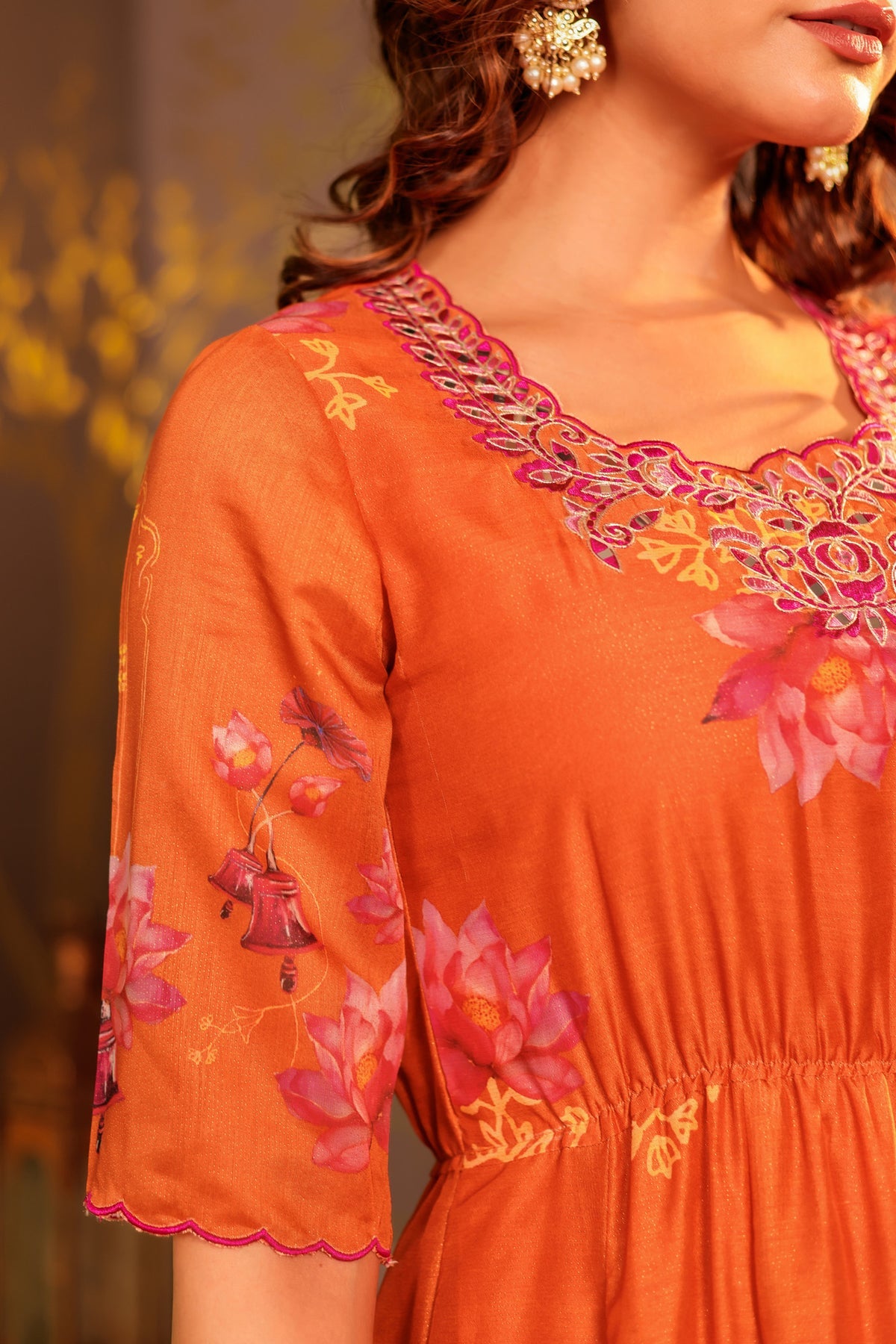 Orange Kamal Dress