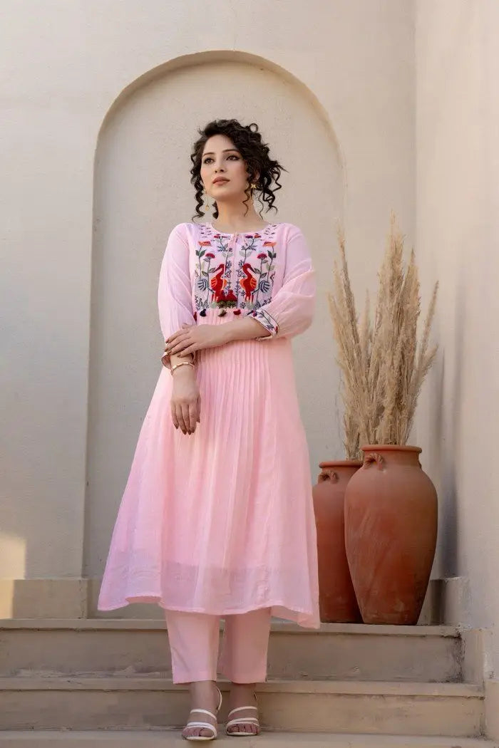Mul Cotton Aline Coord-Pink