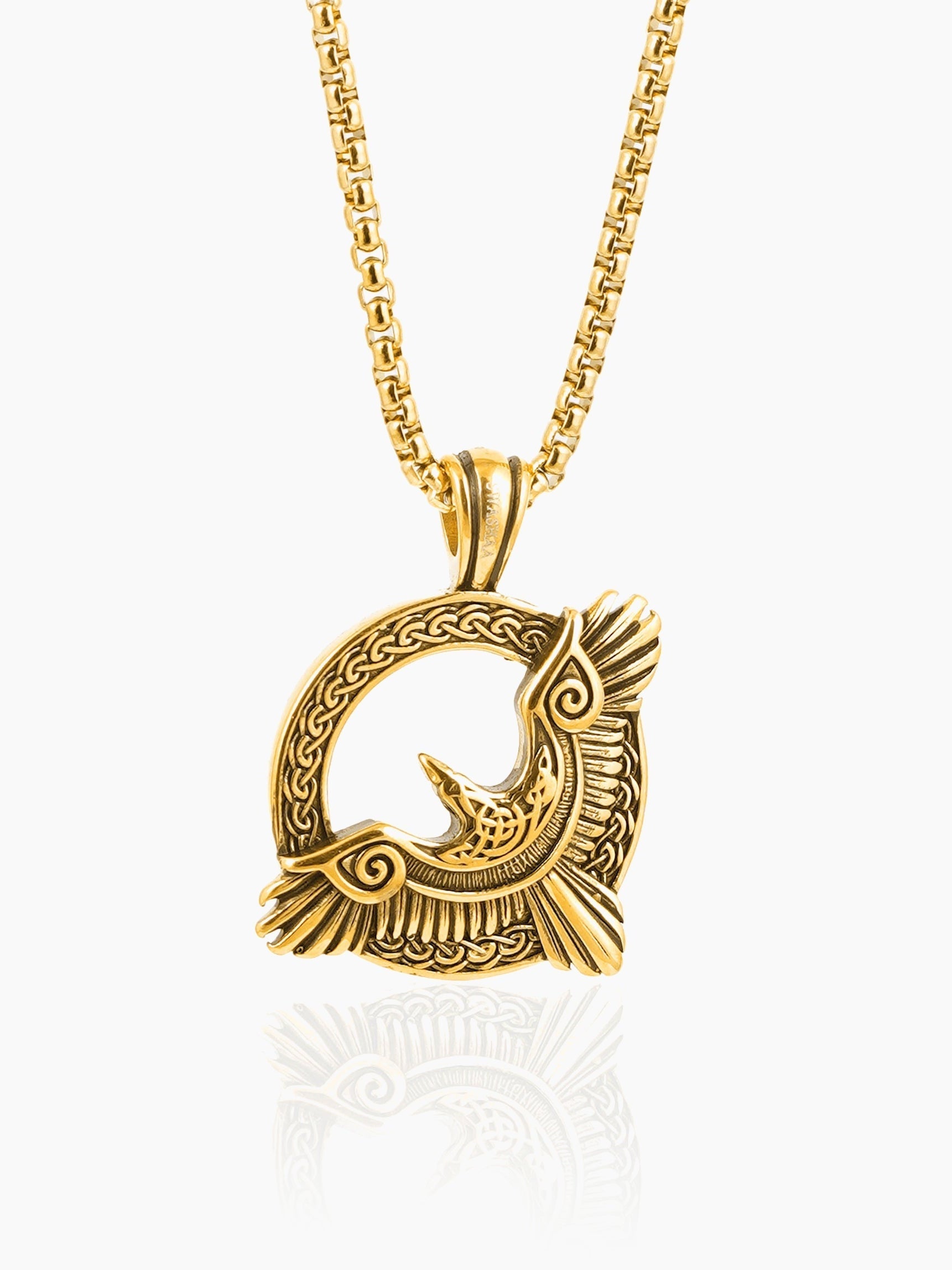 Froro Eagle 18K Gold Plated Men's Chain Pendant