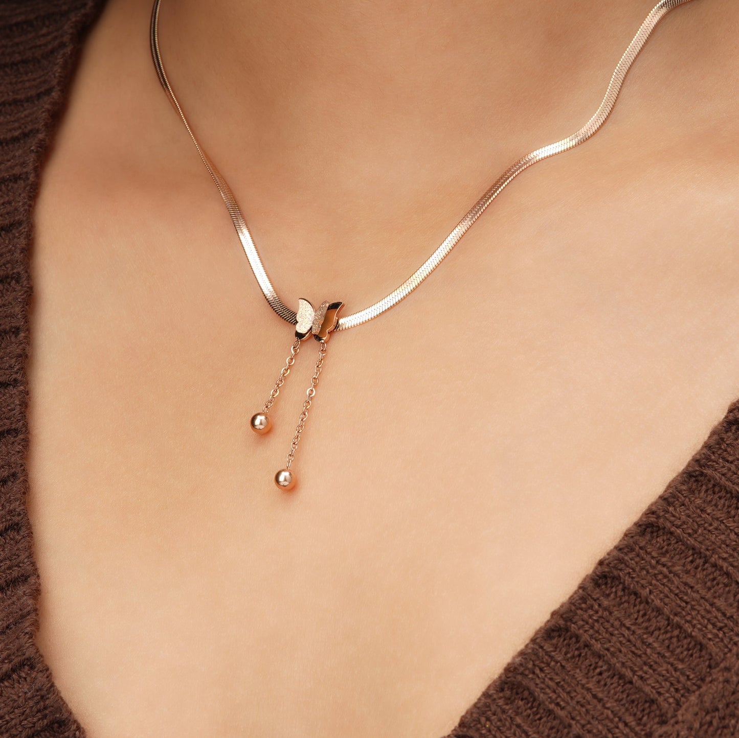 Butterfly Snake Chain Necklace
