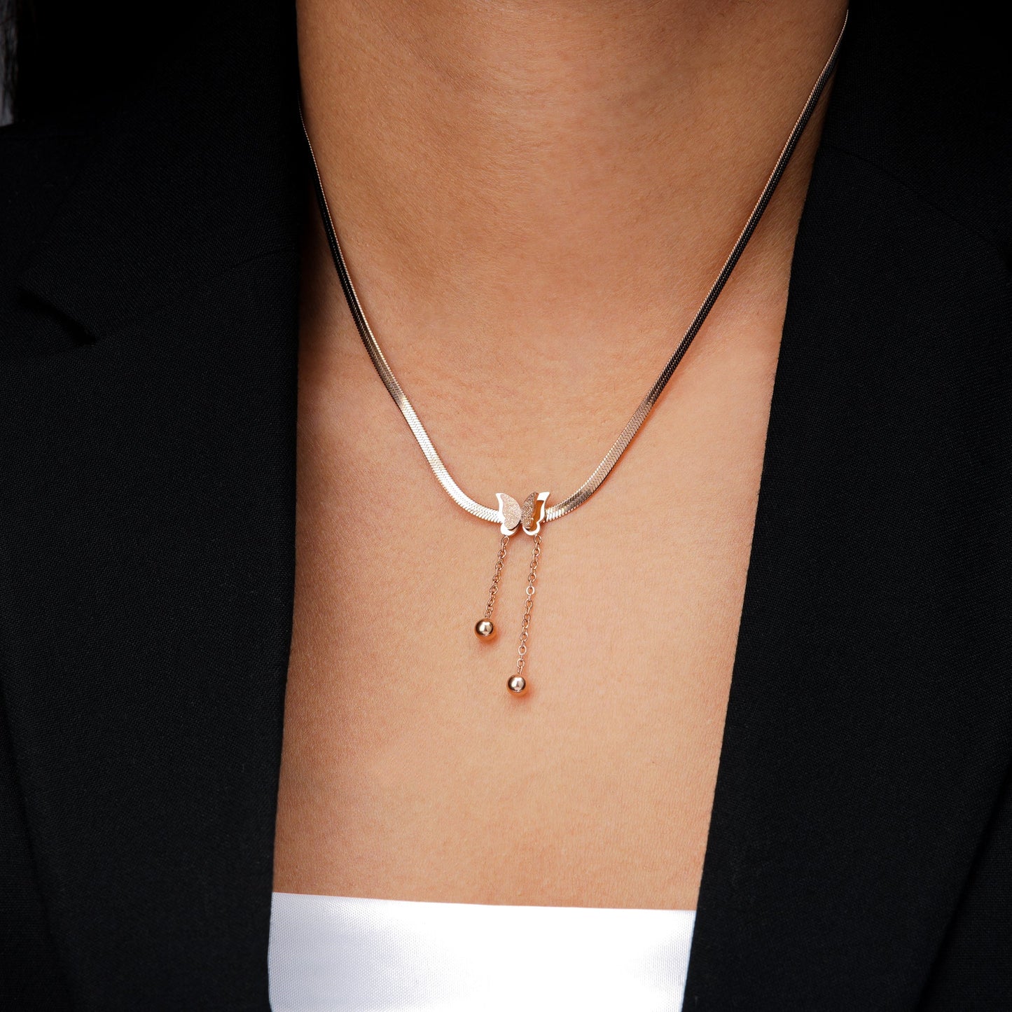 Butterfly Snake Chain Necklace