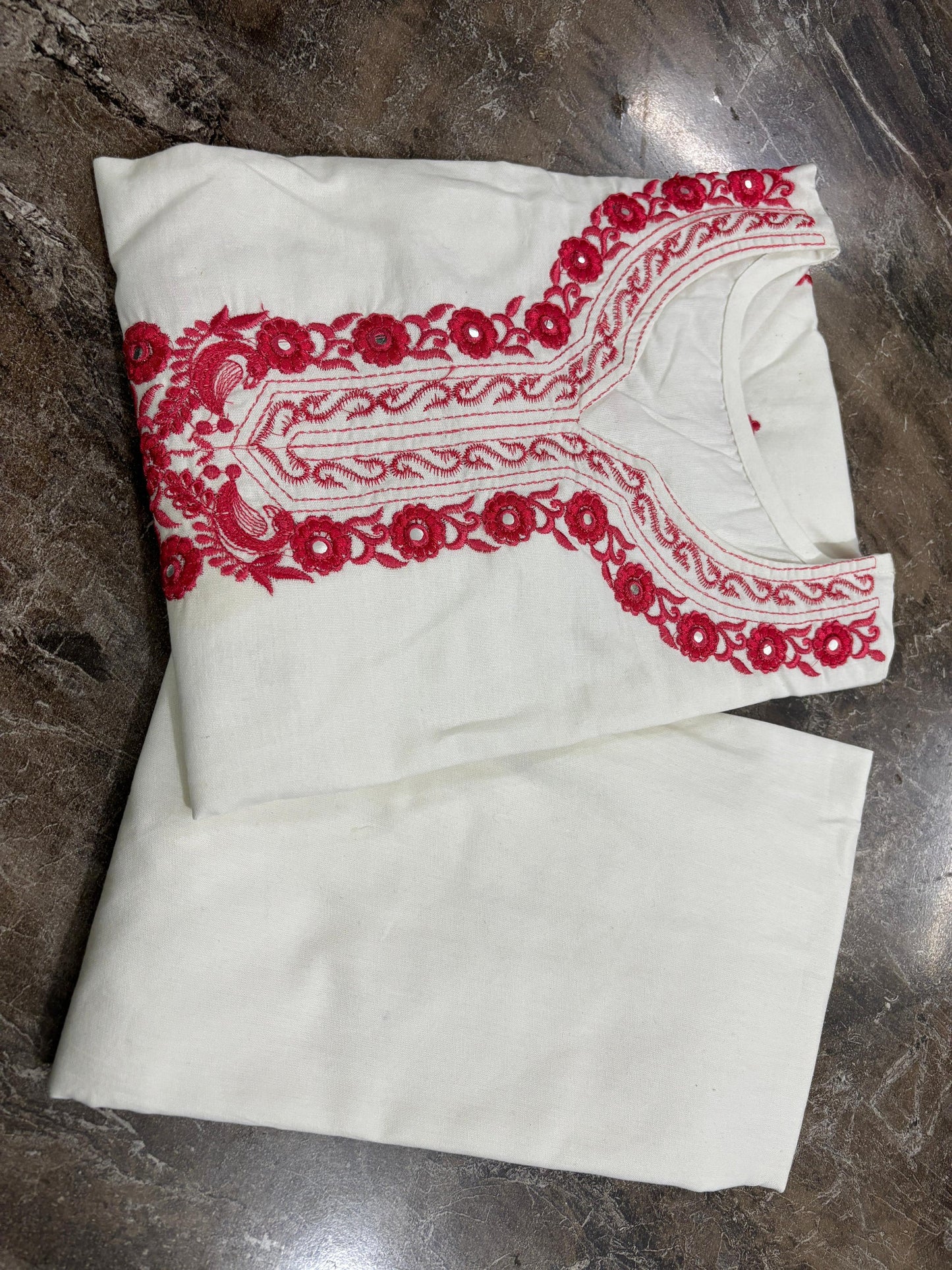 gathering Flattering Pure cotton hand embroidery(WACD125