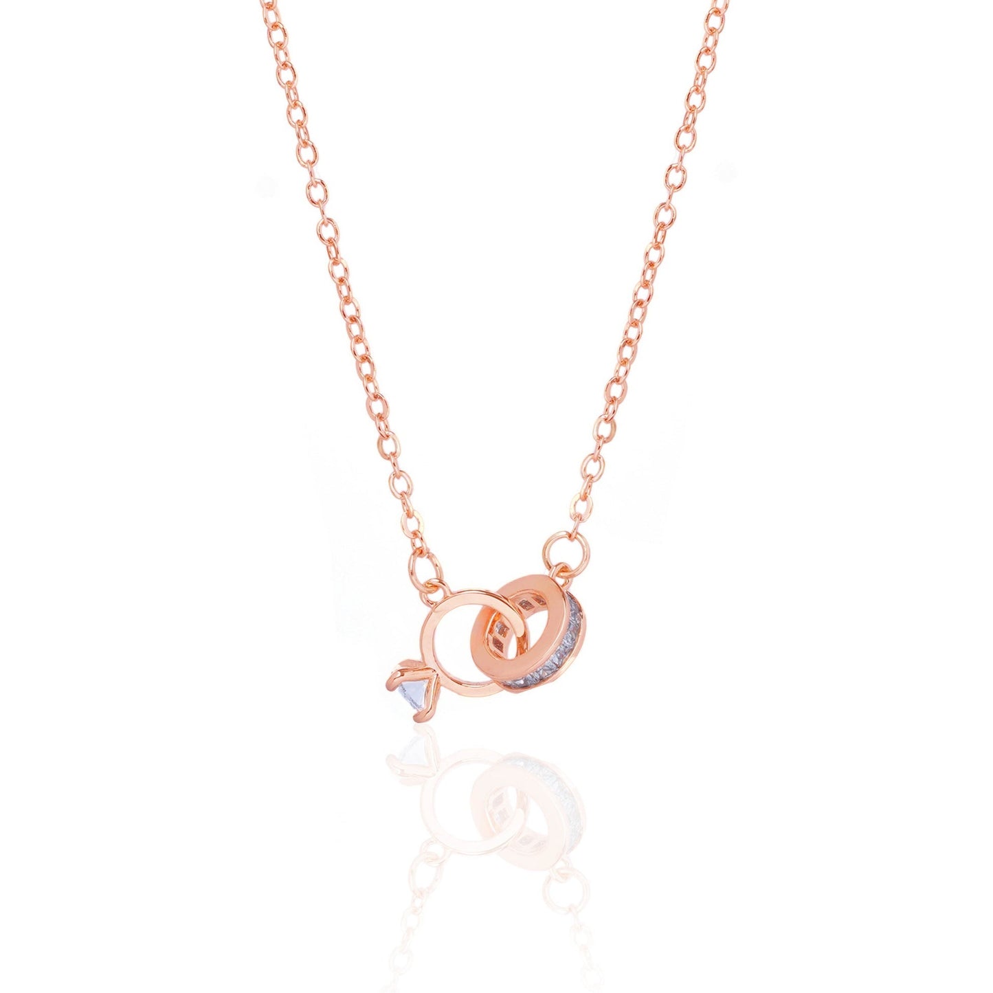 Just Got Hitched Rosegold Plated Necklace