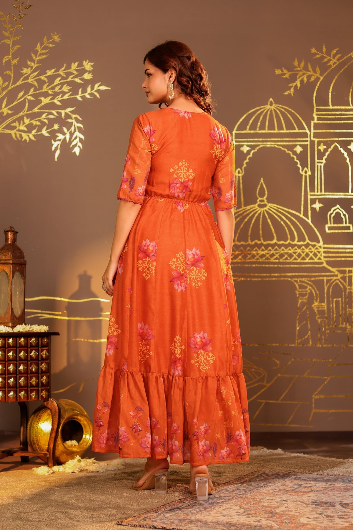 Orange Kamal Dress