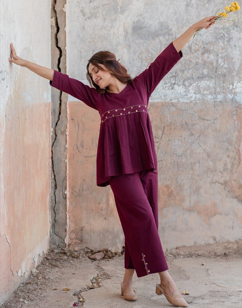 Flared silhouette with a comfort fit Delicate hand embroidery, (WACD127)