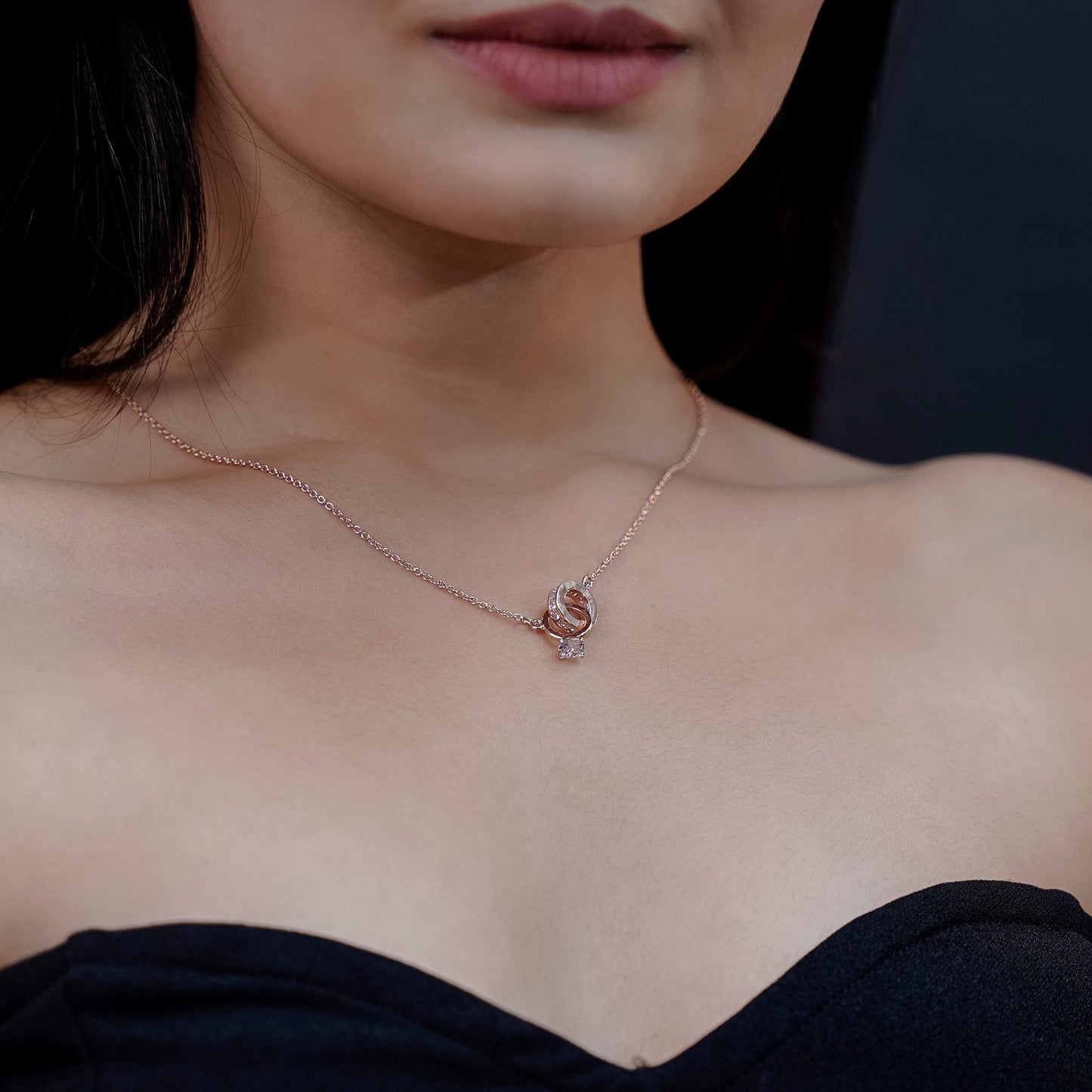 Just Got Hitched Rosegold Plated Necklace