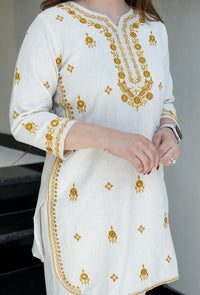 gathering Flattering Pure cotton hand embroidery(WACD124