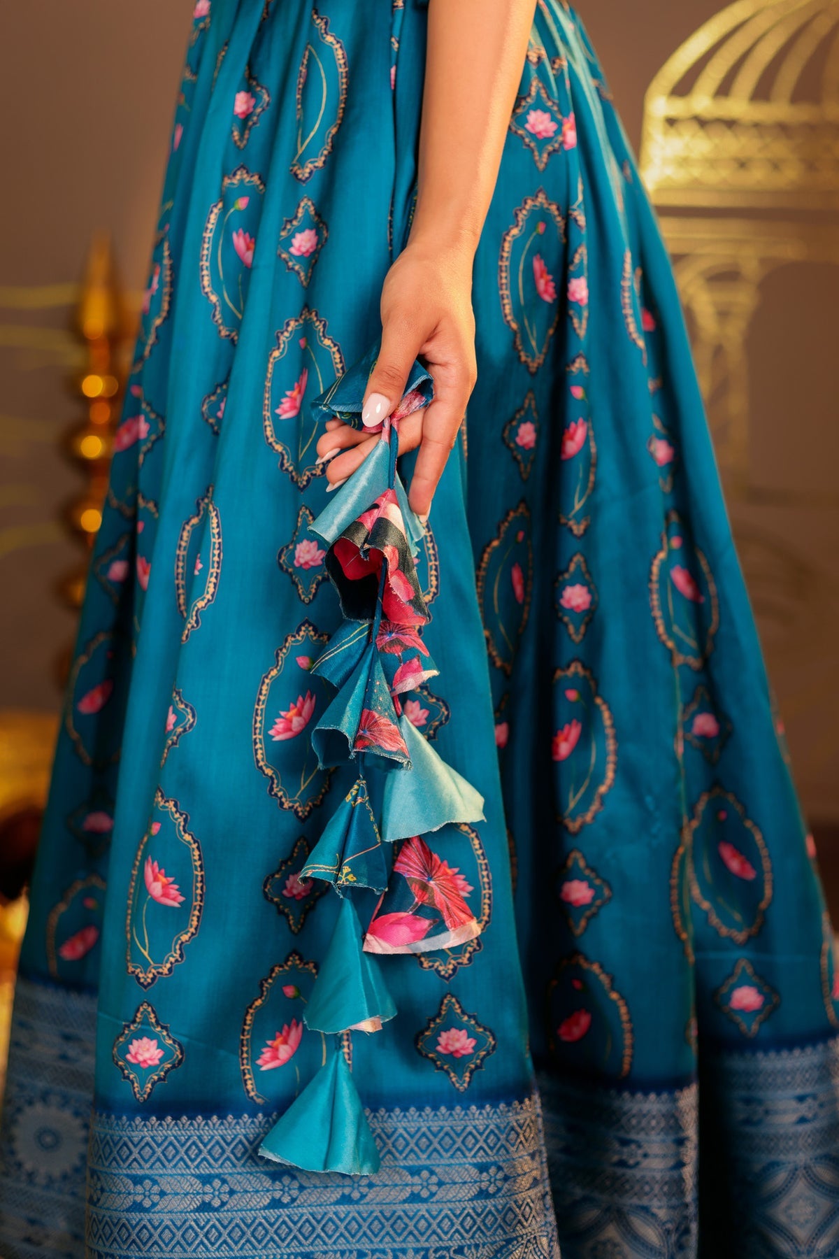 Neela Lehnga and Choli