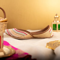 Multicolour Beeds Jutti