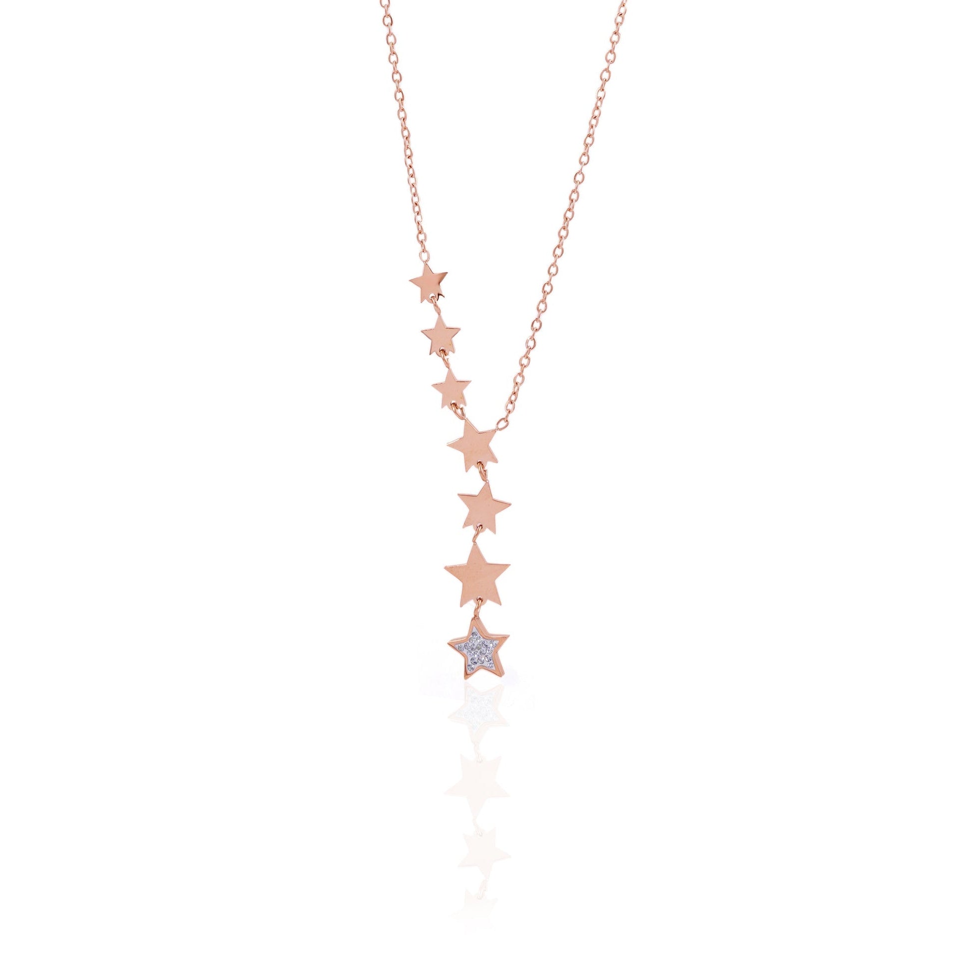 Fairy Stars Rosegold Plated Necklace