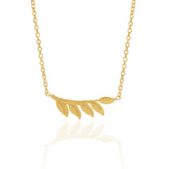 Shalakha Leaf 18K Gold Plated Necklace