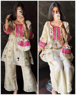 Premium Tissue Silk Gotta Coord With Potli