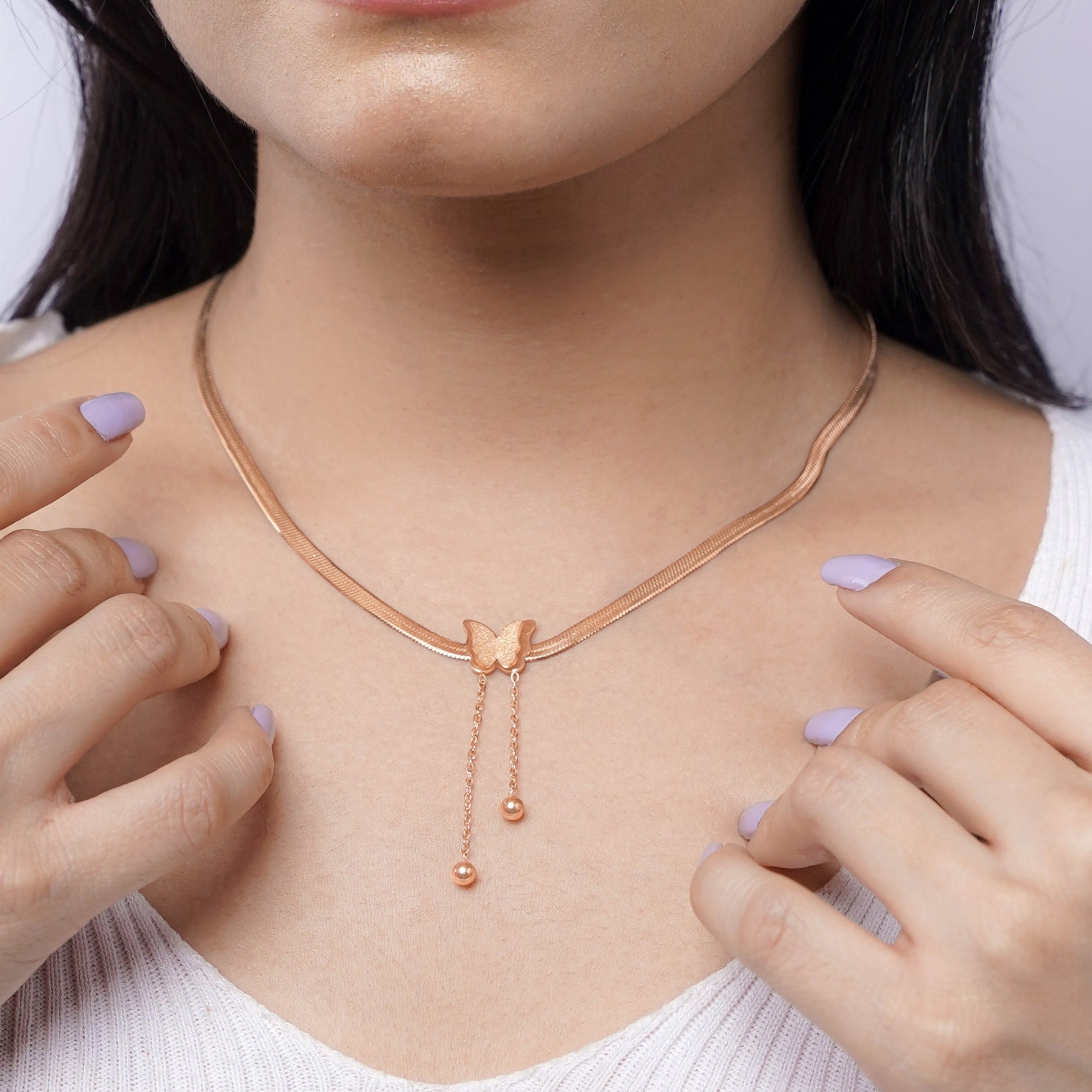 Butterfly Snake Chain Necklace