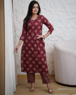Pure fine Cotton fabric &Kurti with Pant with cotton * (WACD06)
