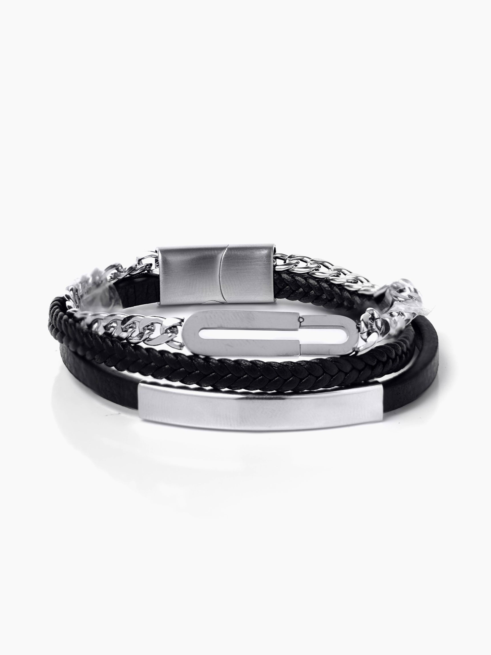 David Men's Leather Bracelet