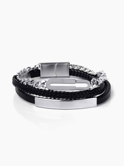 David Men's Leather Bracelet