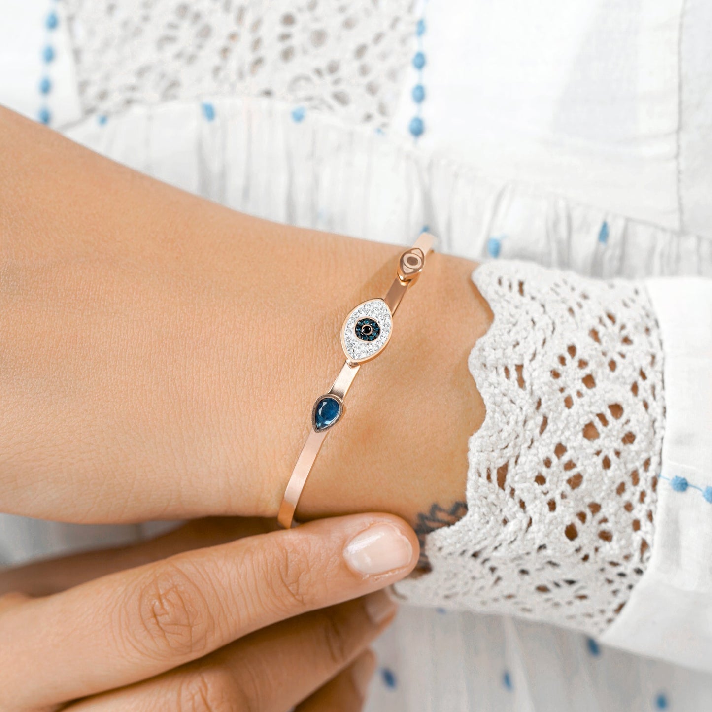 Bailee Evil Eye Rosegold Plated Bracelet