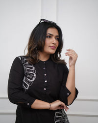 Look straight out of a dreamy movie set as &you turn around and walk in this elegant flaired suit (WACD92)