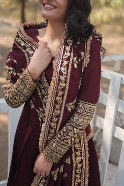 RADIANT DARK MAROON SUIT SET 142