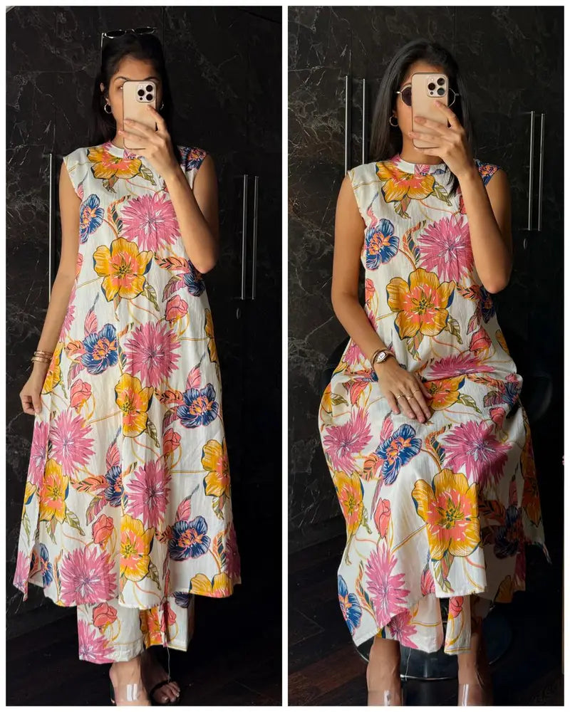 Halter Neck Floral Fit – Yellow