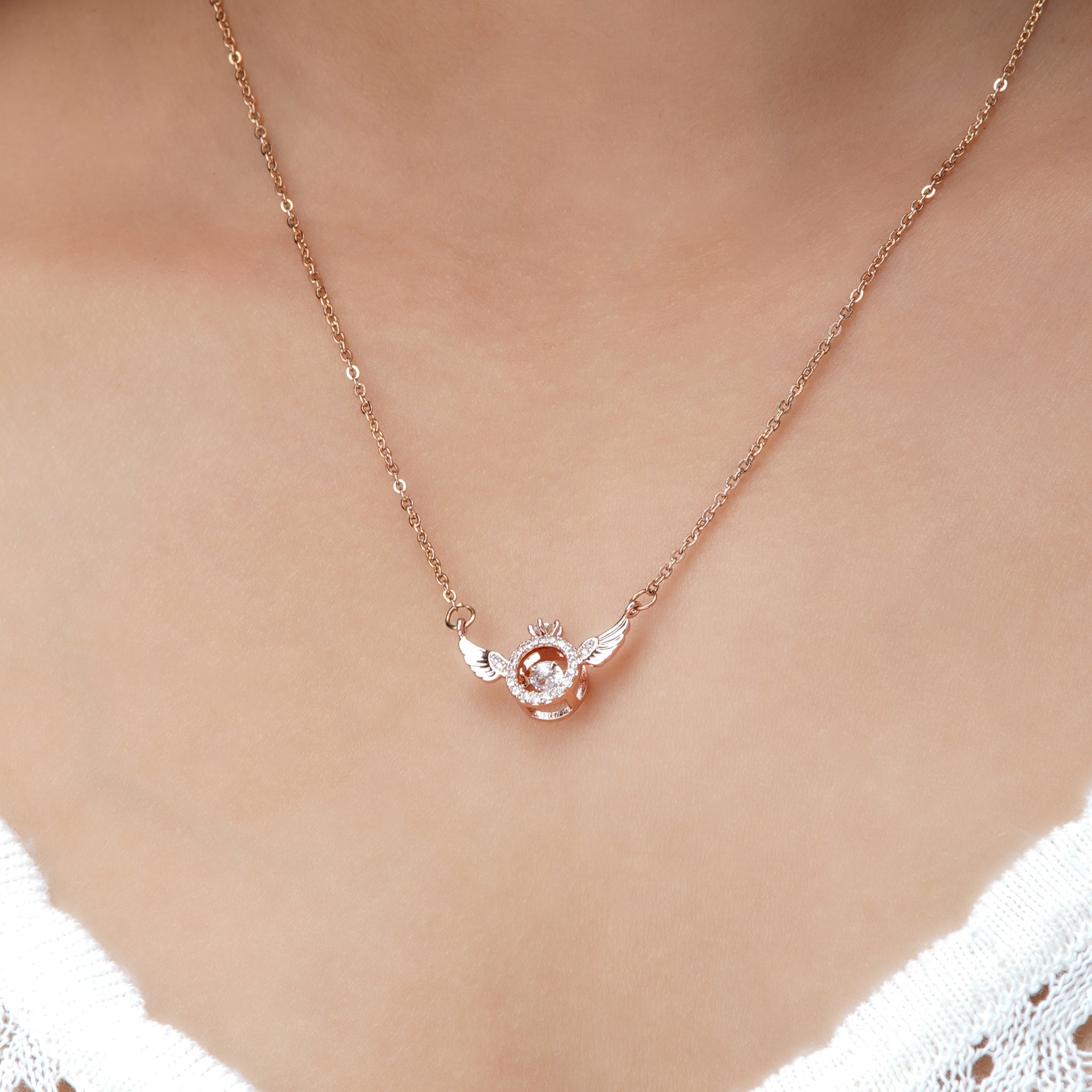 Just Got Hitched Rosegold Plated Necklace