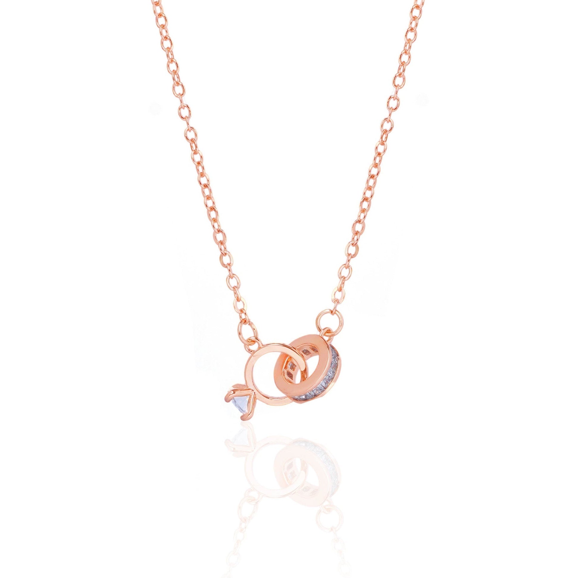 Just Got Hitched Rosegold Plated Necklace