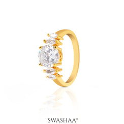 Aas Solitaire 18K Gold Plated Ring