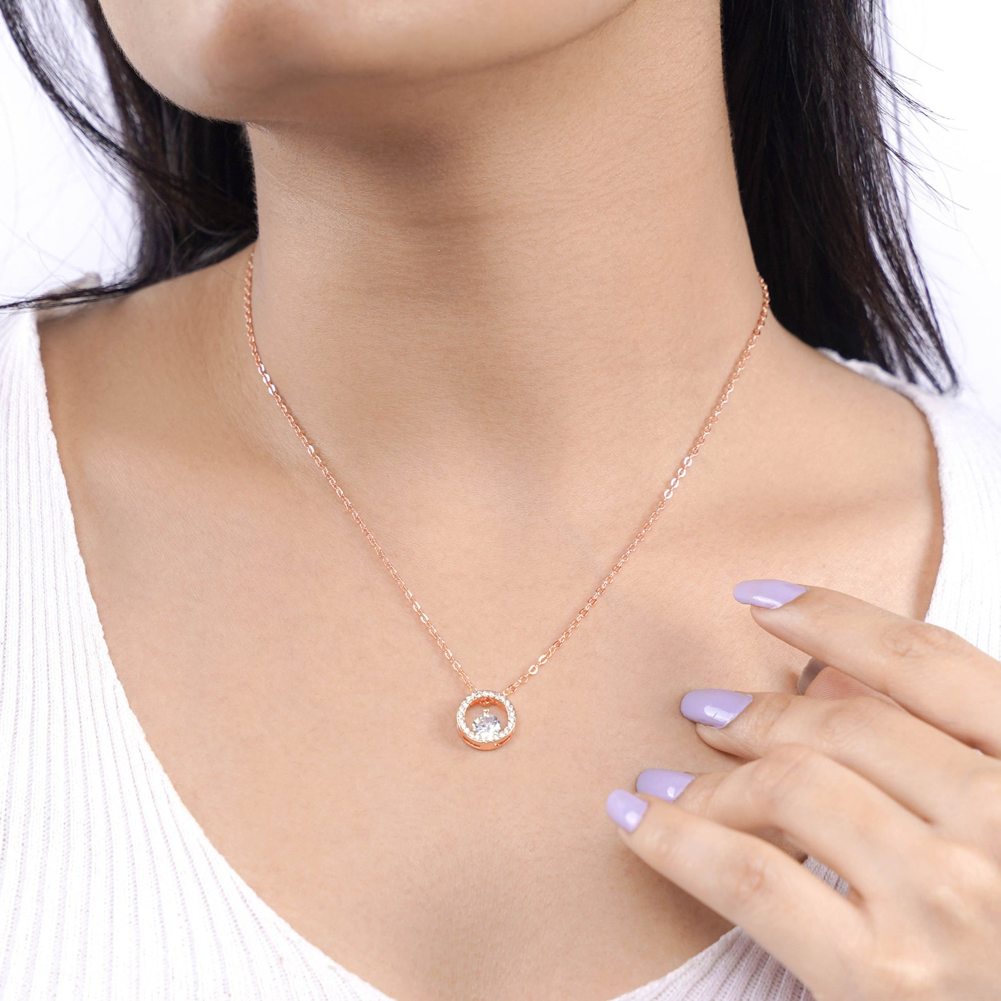 Gemma Rosegold Plated Necklace