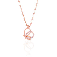 Volar Butterfly Rosegold Plated Necklace