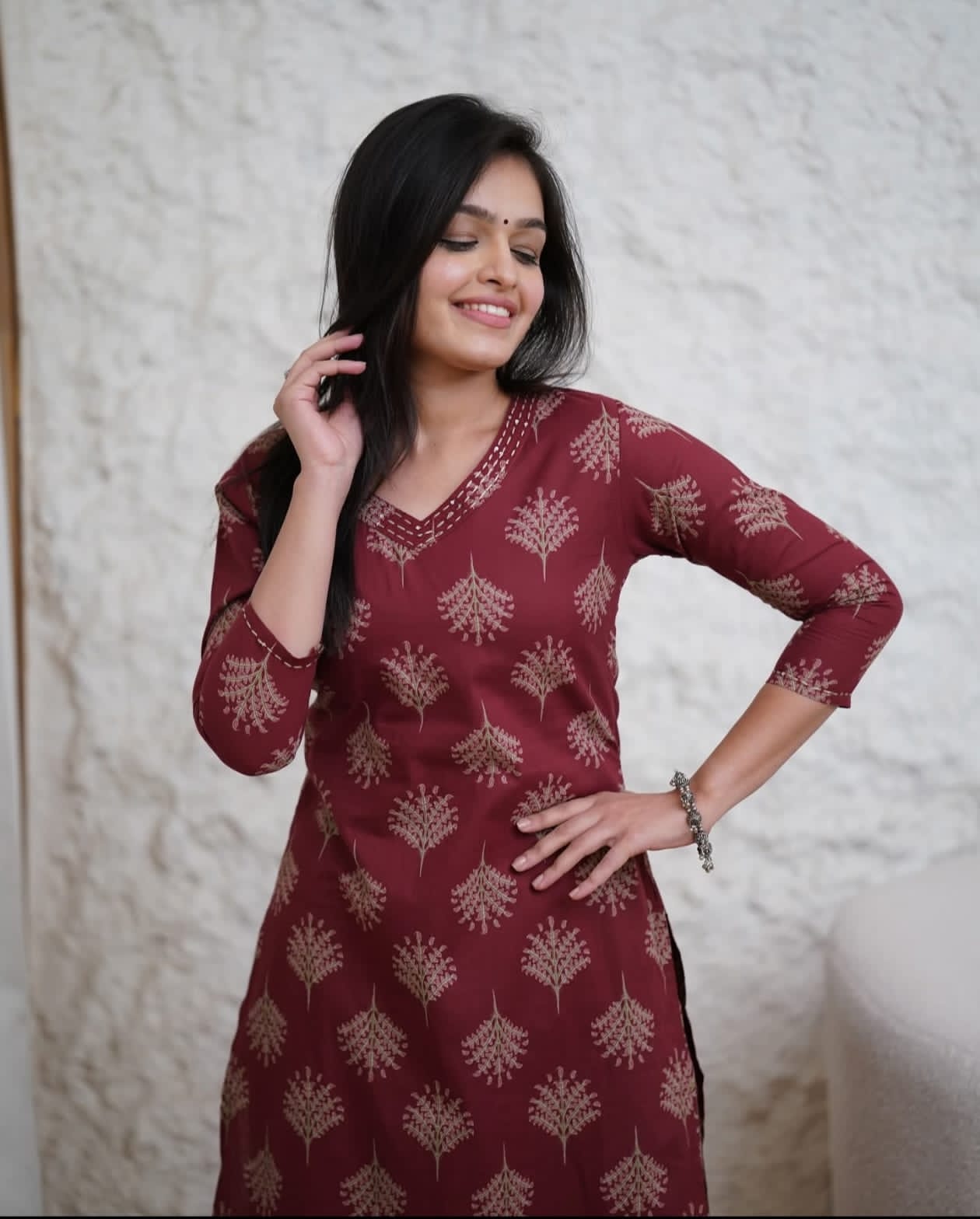 Pure fine Cotton fabric &Kurti with Pant with cotton * (WACD06)